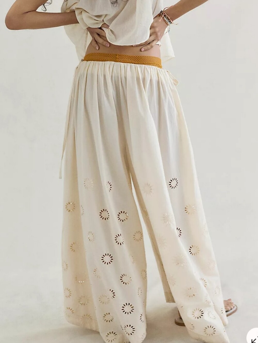 Free People Sweet Serenade Pull-on Wide Leg Pants s4 - Picture 4 of 11